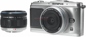 Olympus - Promotie Camera Foto Pen E-P1 Argintie (Body + 2 Obiective M.ZUIKO DIGITAL 14-42mm si 17mm) + CADOU