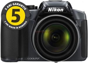 NIKON -  Aparat Foto Digital COOLPIX P510 (Argintiu) Filmare Full HD, Poze 3D, GPS  + CADOURI