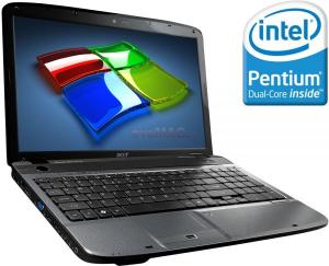 Acer - Promotie Laptop Aspire 5738ZG-453G32Mnbb (Dual Core T4500, 15.6", 3GB, 320GB, ATI HD 560v 1GB, HDMI, Linux, )