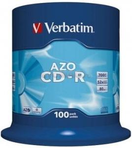 Verbatim - Blank CD-R 52X 700MB SP100/PK CRYSTAL (100 buc.)