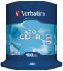 Verbatim - blank cd-r 52x 700mb sp100/pk crystal (100