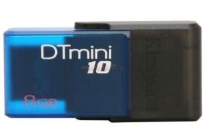 Kingston - Stick USB  Mini10 8GB (Blue)