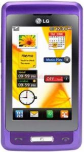 LG - Telefon Mobil KP502 Cookie, TFT resistive touchscreen 3.0", 3.15MP, 48MB (Violet)