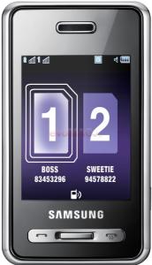 SAMSUNG - Telefon Mobil D980 Dual SIM (Negru)
