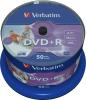 Verbatim - blank dvd+r&#44; 16x&#44; 4.7gb&#44; 50 pack&#44; inkjet