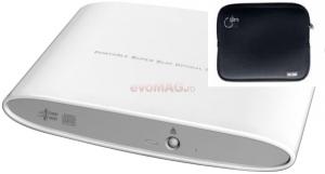 LG - Promotie cu stoc limitat! DVD-Writer GP08NU20, Slim, USB 2.0, Retail + Cadou Husa LG