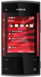 NOKIA - Telefon Mobil X3 2GB (Negru/Rosu)