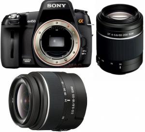 Sony - D-SLR A450Y +  Obiectiv 18-55 mm + 55-200 mm