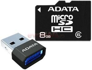 A-DATA - Card microSDHC 8GB (Class 6) + Micro Reader