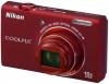 Nikon - aparat foto digital coolpix s6200 (rosu) filmare hd + cadouri