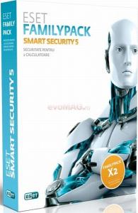 Eset -  Antivirus Smart Security v5 - Family Pack (licenta valabila pentru 2 calculatoare)