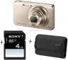 Sony -  Aparat Foto Digital DSC-W630 (Auriu) + Card 4GB + Husa