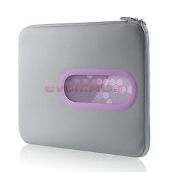 Belkin - Cel mai mic pret! Mapa Laptop Window Sleeve Dark Grey/Lavender 15.4"-22544