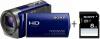 Sony - promotie camera video hdr-cx130e (albastra),