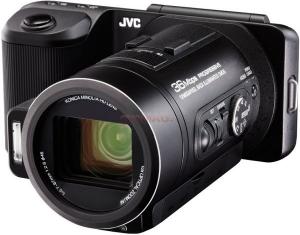 JVC - Camera Video GC-PX10 (Neagra), Full HD, Everio Hybrid, Super LoLux, Eye-Fi Ready, 12MP