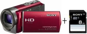 Sony - Promotie Camera Video HDR-CX130E (Rosie), Full HD + Card SD 8GB