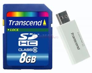 Transcend - SDHC with Card Reader 8GB