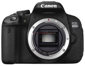 Canon - Aparat Foto D-SLR EOS 650D Body (Negru), Filmare Full HD, Ecran Tactil Rabatabil