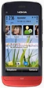 NOKIA - Telefon Mobil C5-03&#44; 600 MHz&#44; Symbian 9.4&#44; TFT resistive touchscreen 3.2&quot;&#44; 5MP&#44; 40MB (Negru/Rosu)