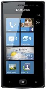Samsung - Telefon Mobil i8350 Omnia W, 1.4 GHz, Microsoft Windows Mobile 7.5 Mango, Super AMOLED capacitive touchscreen 3.7", 5MP, 8GB (Negru)