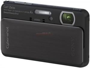 Sony -  Aparat Foto Digital Sony DSC-TX20 (Negru), Filmare Full HD, Fotografiere 3D, Ecran Tactil, Rezistenta la apa, praf, inghet si socuri