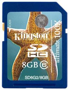 Kingston -   Card Kingston SDHC 8GB (Class6) Ultimate