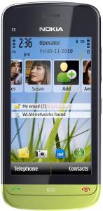 NOKIA - Telefon Mobil NOKIA C5-03, 600 MHz, Symbian 9.4, TFT resistive touchscreen 3.2", 5MP, 40MB (Verde)
