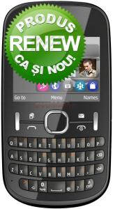 NOKIA - RENEW!  Telefon Mobil NOKIA Asha 200, TFT 2.4", 2MP, 10MB, Dual SIM (Graphite)