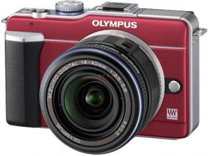 Olympus - Camera Foto Pen E-PL1 (Rosie) cu Obiectiv EZ-M1442L  + CADOURI