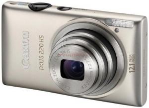 Canon - Camera Foto Digitala IXUS 220HS (Argintie) Full HD + CADOU