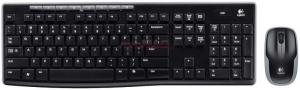 Logitech - Kit Tastatura Multimedia si Mouse Optic Wireless MK260