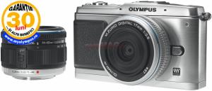 Olympus - Promotie Camera Foto Pen E-P1 Argintie (Body + 2 Obiective M.ZUIKO DIGITAL 14-42mm si 17mm) + CADOURI