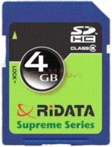 Ridata - Card SDHC 4GB (Clasa 6)