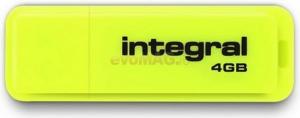 Integral - Cel mai mic pret! Stick USB Neon 4GB (Galben)