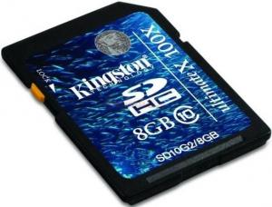 Kingston -  Card SDHC 8GB 100x (Class 10)