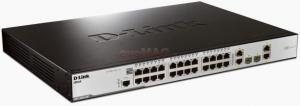 D-Link - Switch D-Link DES-3200-28P&#44; 24 porturi + 2 x Combo SFP + 2 x Gigabit