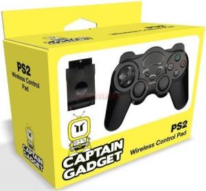 Captain Gadget - Controller PS2 Wireless (Negru)