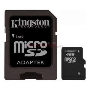 Kingston - Card microSD 4GB + adaptor SD