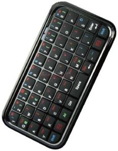 OEM - Tastatura Bluetooth Mini TX-01 pentru iPhone 4, iPad, Sony PS3, Limba germana (Neagra)