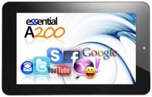 E-BODA - Tableta Essential A200, Cortex A8 1GHz, Android 4.0, Capacitive Multitouch 7", 4GB, Wi-Fi (Gri)