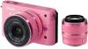 Nikon - aparat foto digital 1 j1 (roz), dual kit 10-30mm + 30-110mm,