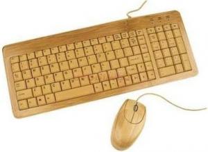 Gembird - Kit Tastatura si Mouse Bamboo