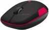 Logitech - mouse optic wireless m345 (negru/rosu)