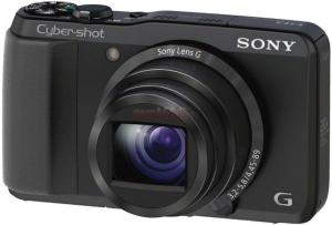 Sony - Promotie Aparat Foto Digital DSC-HX20V (Negru), Filmare Full HD, 18.2MP, Zoom Optic 20x, Fotografiere 3D, GPS Integrat + Acumulator suplimentar NP-FG1