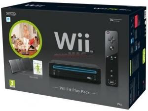 Nintendo - Consola Wii (Negru) + Wii Fit Plus si Balance Board (Negru)
