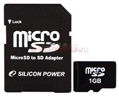 Silicon Power - Card MicroSD 1GB + Adaptor SD