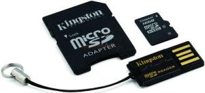 Kingston - Card Kingston microSDHC 16GB (Class 4) + Adaptor SD + USB Reader