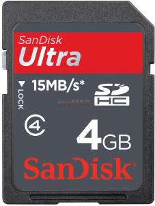 SanDisk - Card SDHC Ultra II 4GB (Clasa 4)