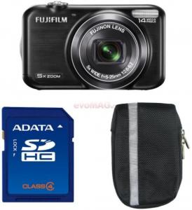 Fujifilm - Camera Foto Digitala Finepix JX300 (Neagra) + Card SD 4GB + Husa