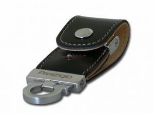 Prestigio - Stick USB Leather Flash Drive NAND, 4GB (Negru)